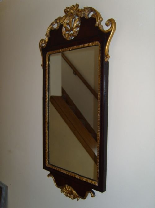 Mirror in Gilt and Mahogany